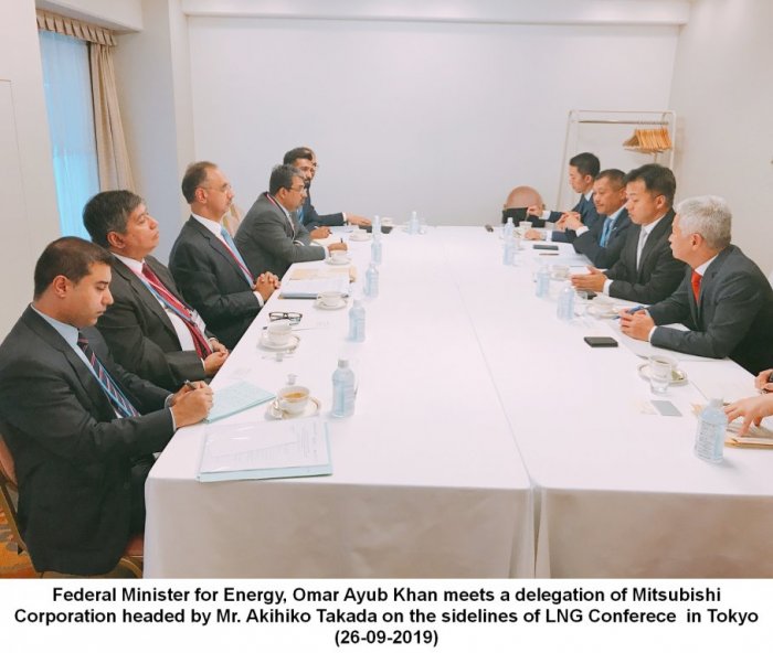 Federal Minister for Energy Omar Ayub Khan meets Delegation of Mitsubishi Corporation